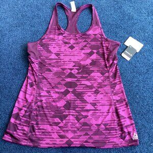 Reebok Geo Print Purple Performance Tank Top - Medium - NWT